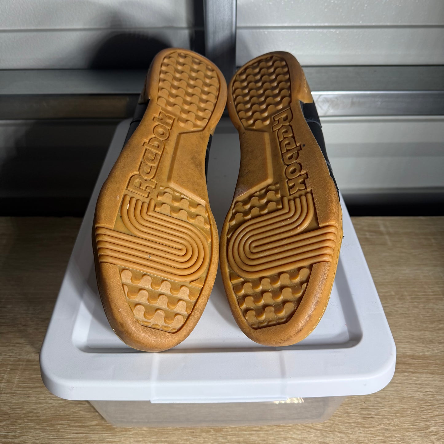 Size 10.5 - Reebok Classic Workout Plus Black and Gum