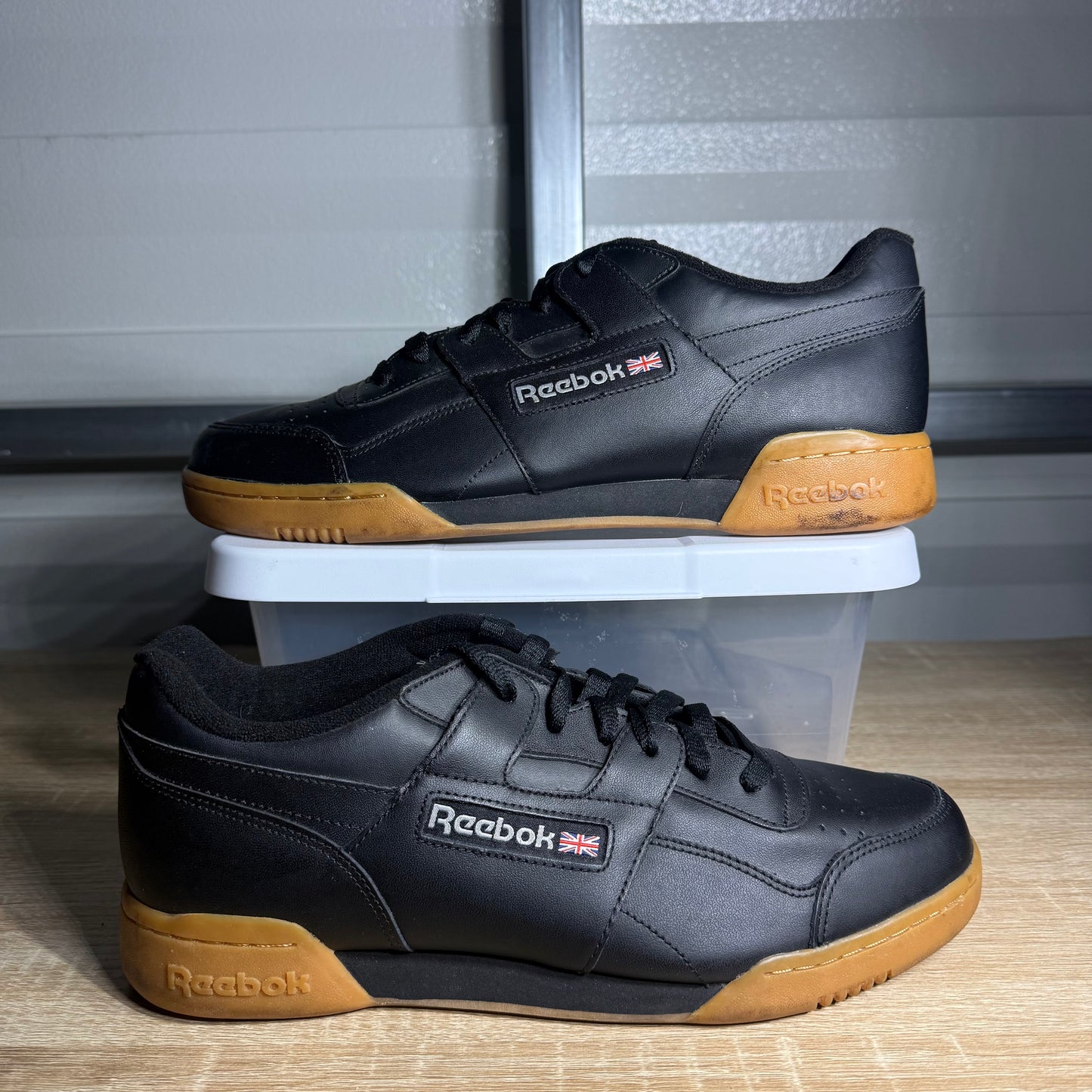 Size 10.5 - Reebok Classic Workout Plus Black and Gum
