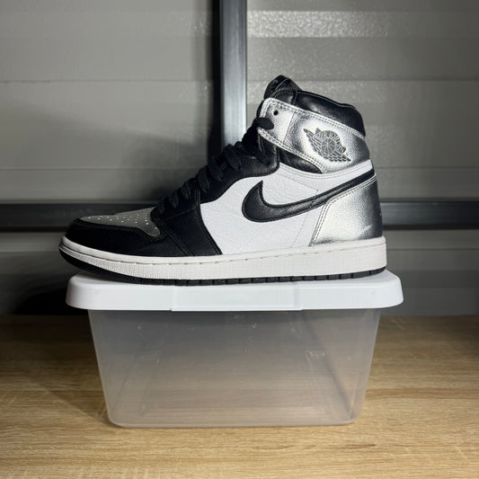 Size 10W - AJ 1 Retro High OG Silver Toe