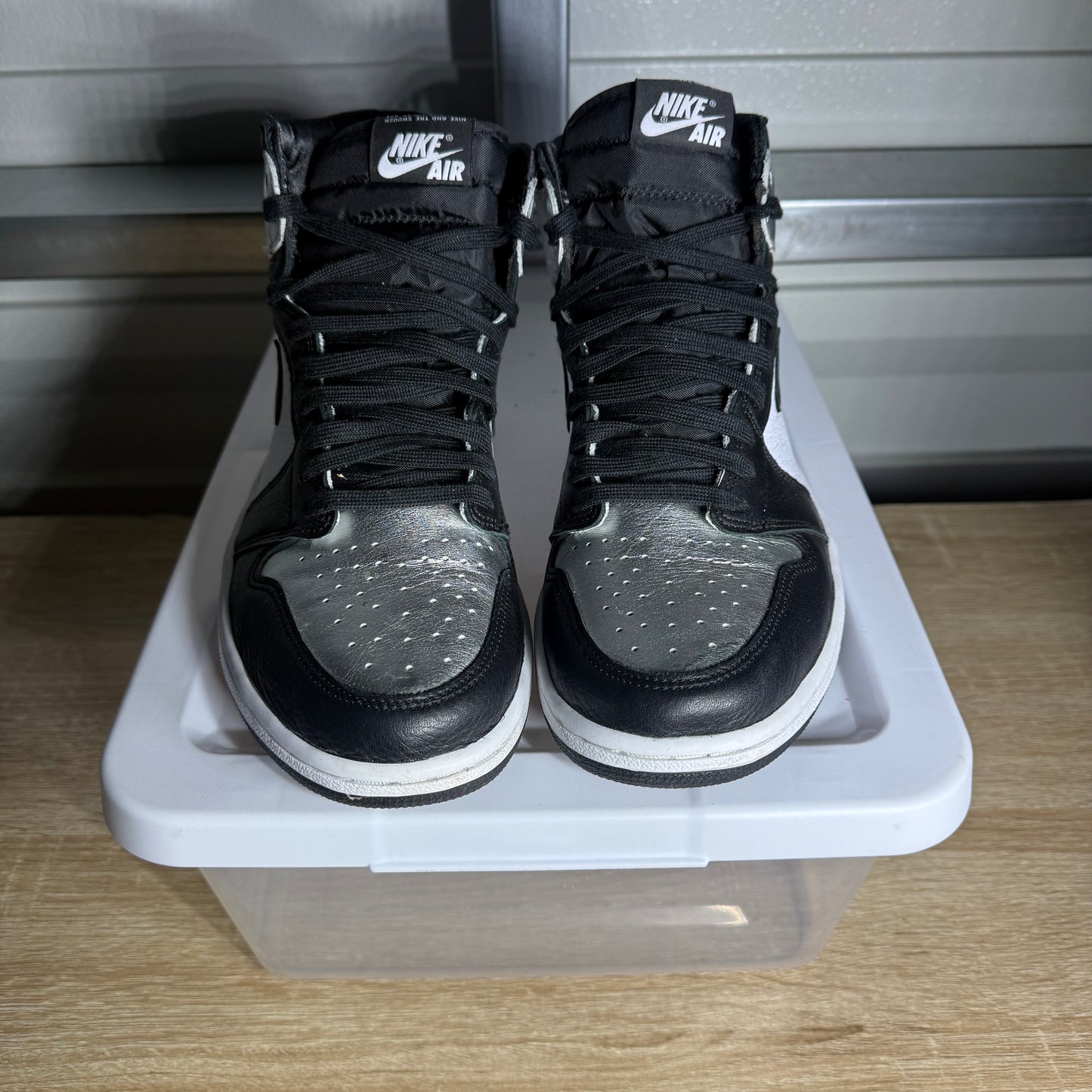 Size 10W - AJ 1 Retro High OG Silver Toe