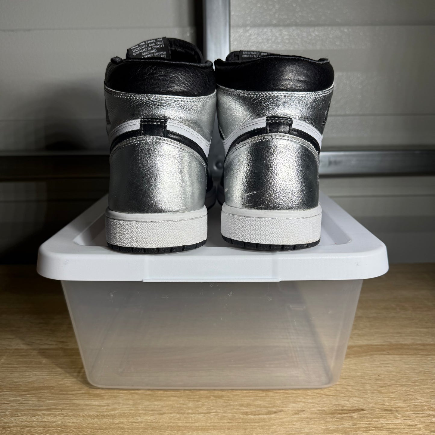 Size 10W - AJ 1 Retro High OG Silver Toe