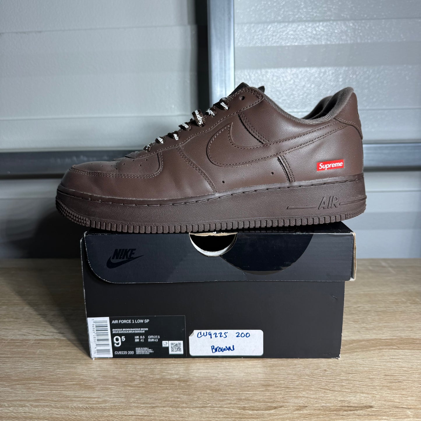 Size 9.5 - AF 1 Low Supreme Baroque Brown