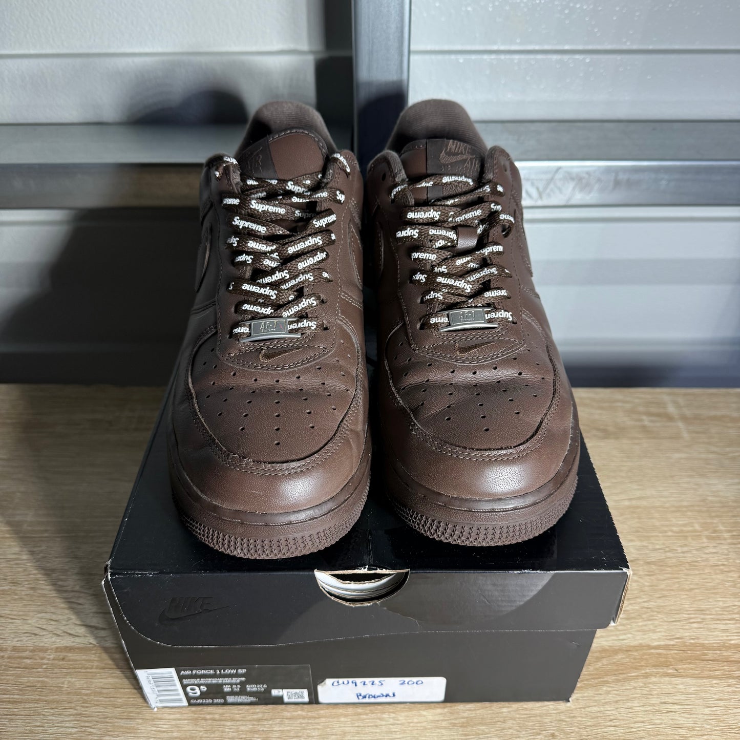 Size 9.5 - AF 1 Low Supreme Baroque Brown