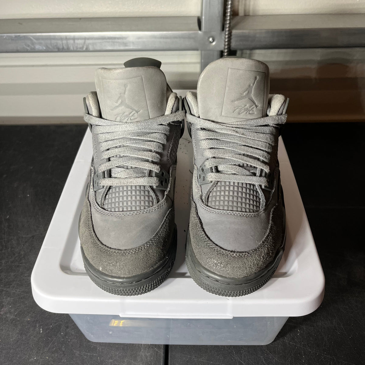 Size 5.5 - AJ 4 Wet Cement Grey