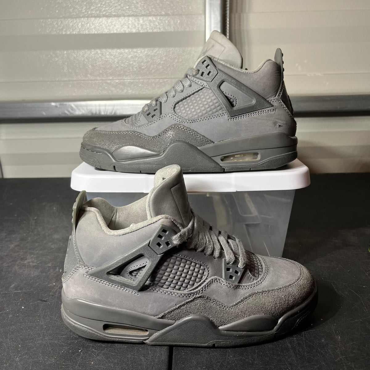 Size 5.5 - AJ 4 Wet Cement Grey