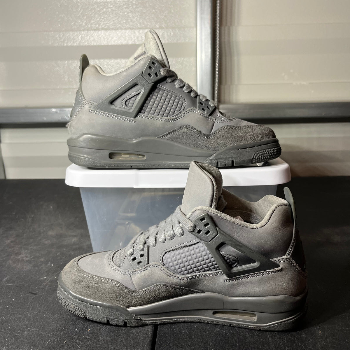 Size 5.5 - AJ 4 Wet Cement Grey