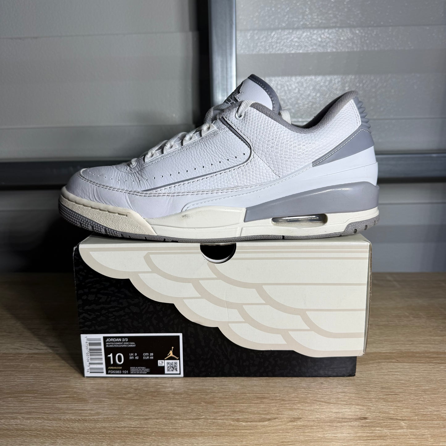 Size 10 - AJ 2/3 White Cement Grey