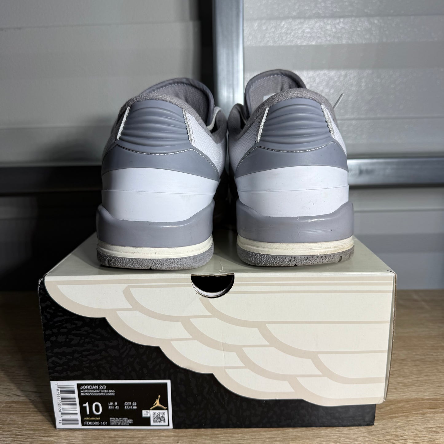 Size 10 - AJ 2/3 White Cement Grey