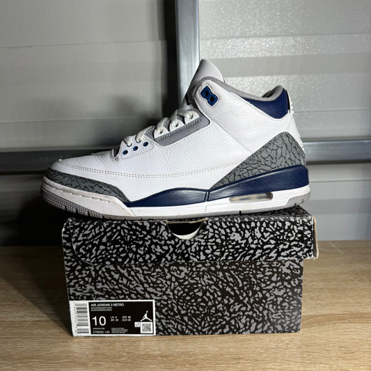 Size 10 - AJ 3 Retro Midnight Navy