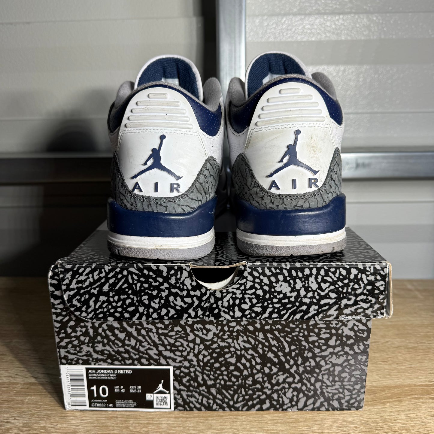 Size 10 - AJ 3 Retro Midnight Navy