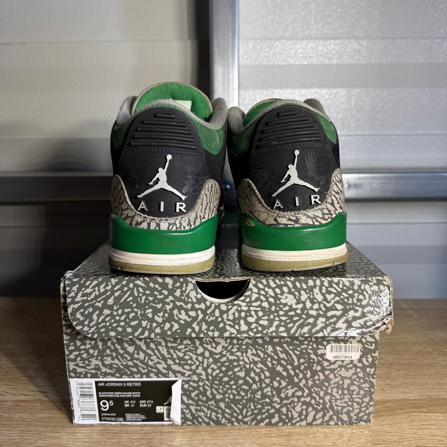 Size 9.5 - AJ 3 Retro Pine Green