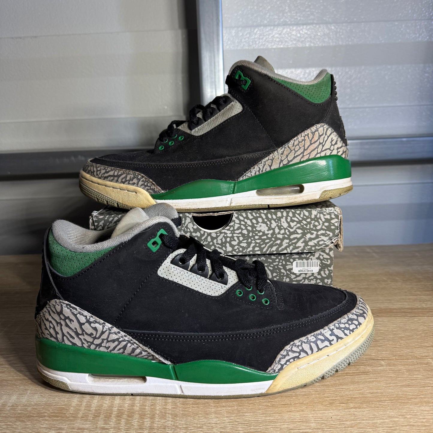 Size 9.5 - AJ 3 Retro Pine Green