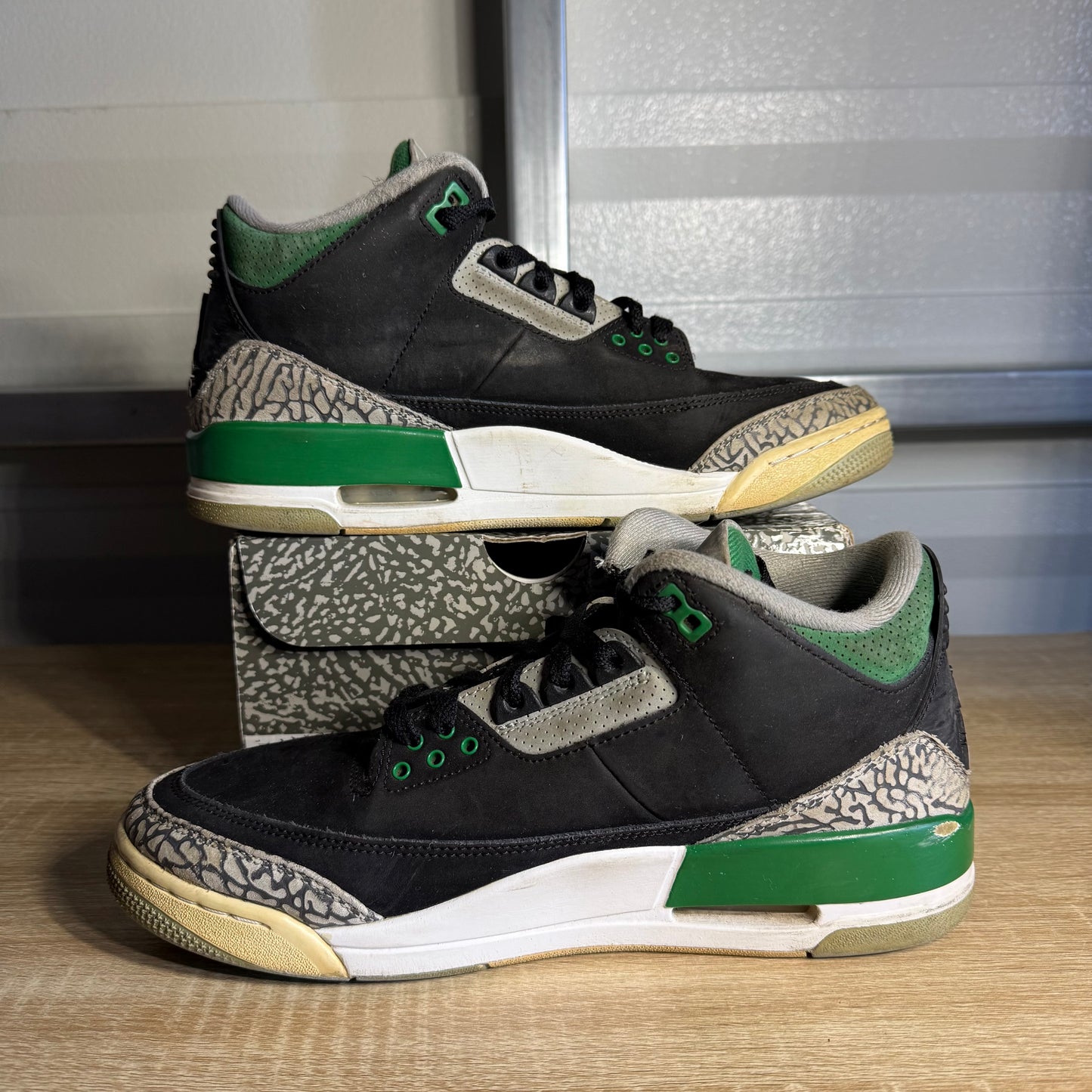 Size 9.5 - AJ 3 Retro Pine Green