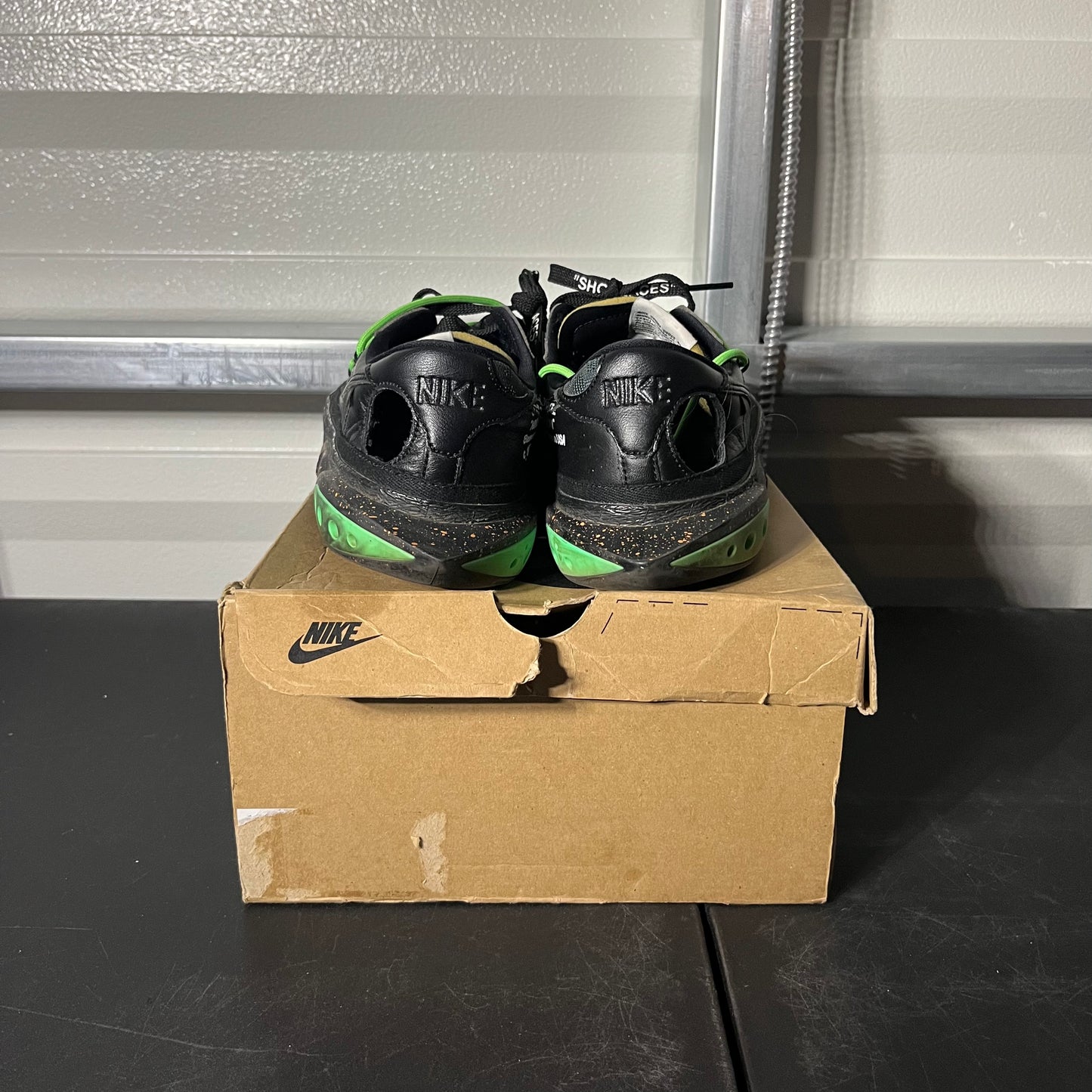 Size 12.5 - Blazer Low Off-White Black Electro Green
