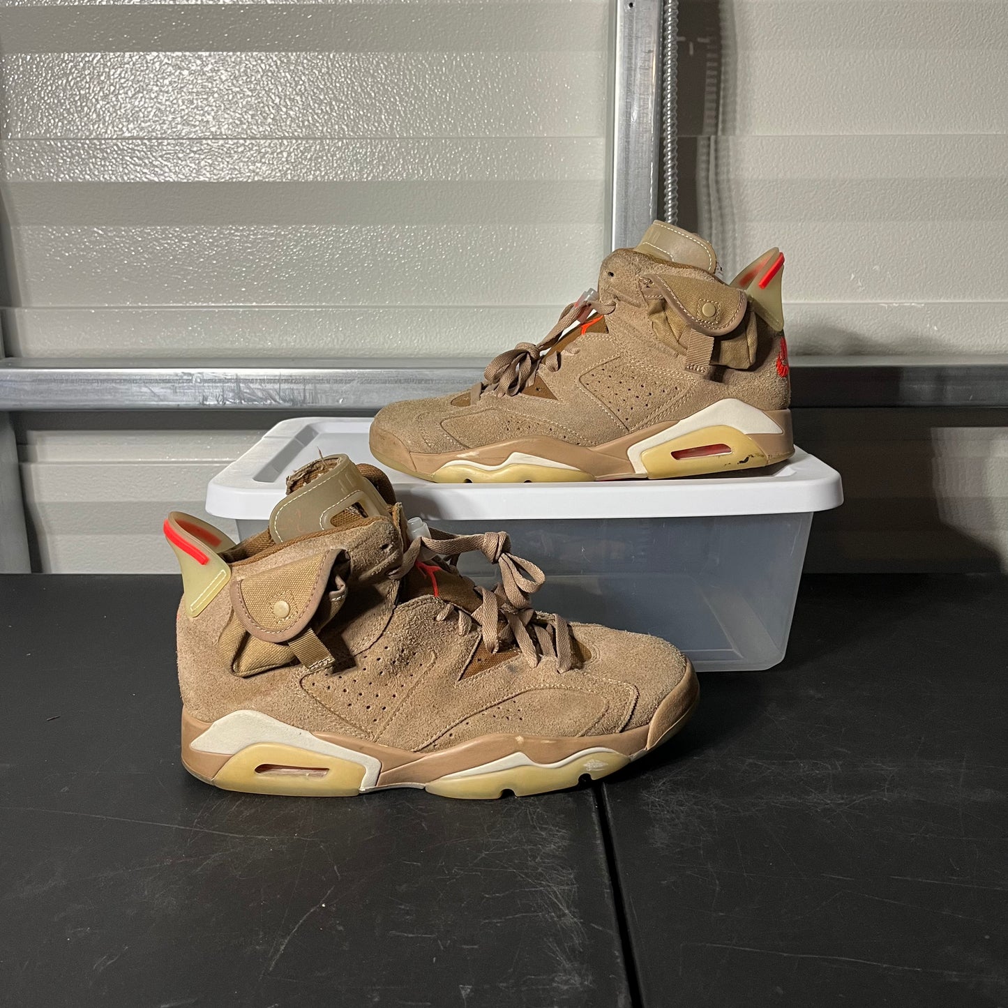 Size 9 - AJ 6 Retro Travis Scott British Khaki