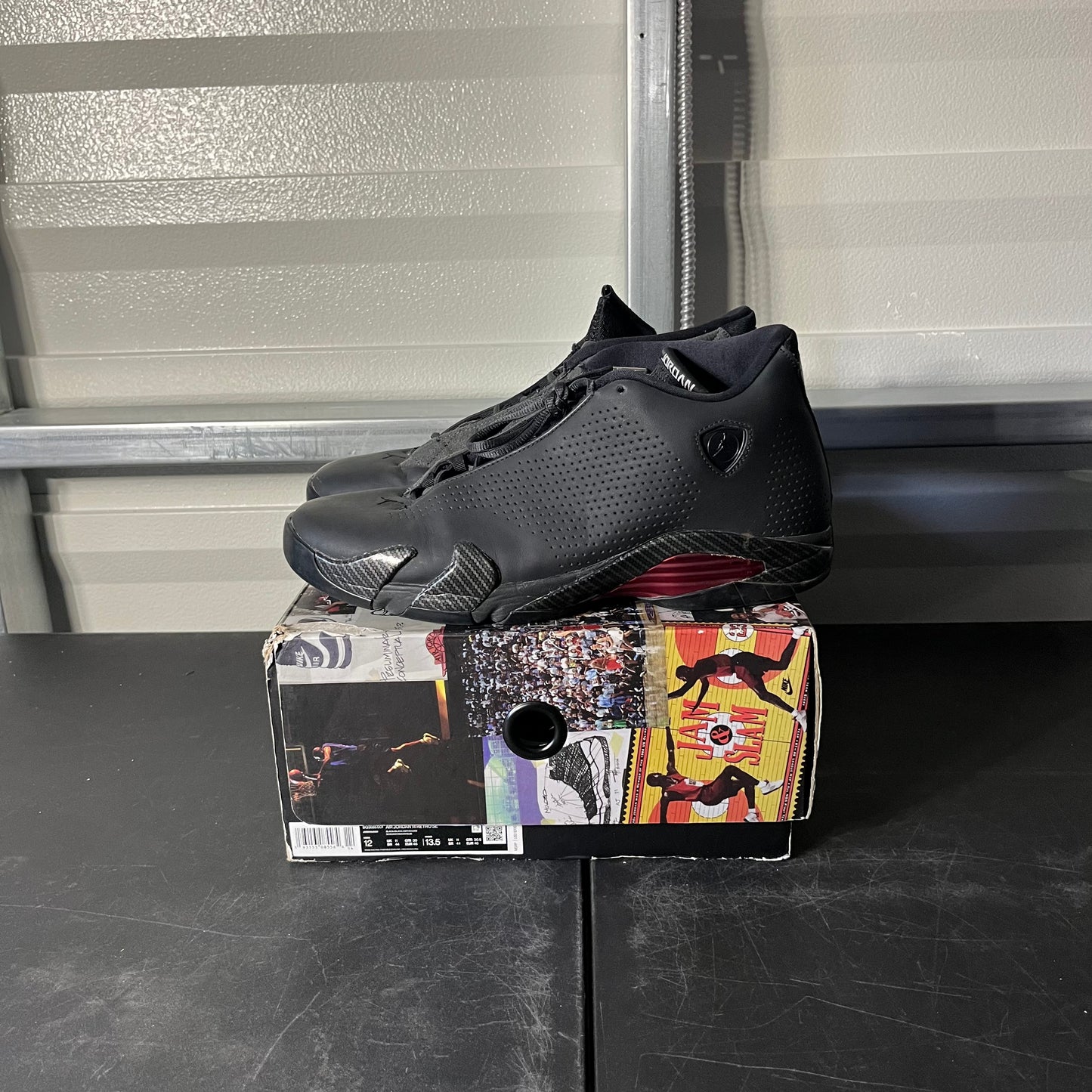 Size 12 - AJ 14 Retro Black Ferrari