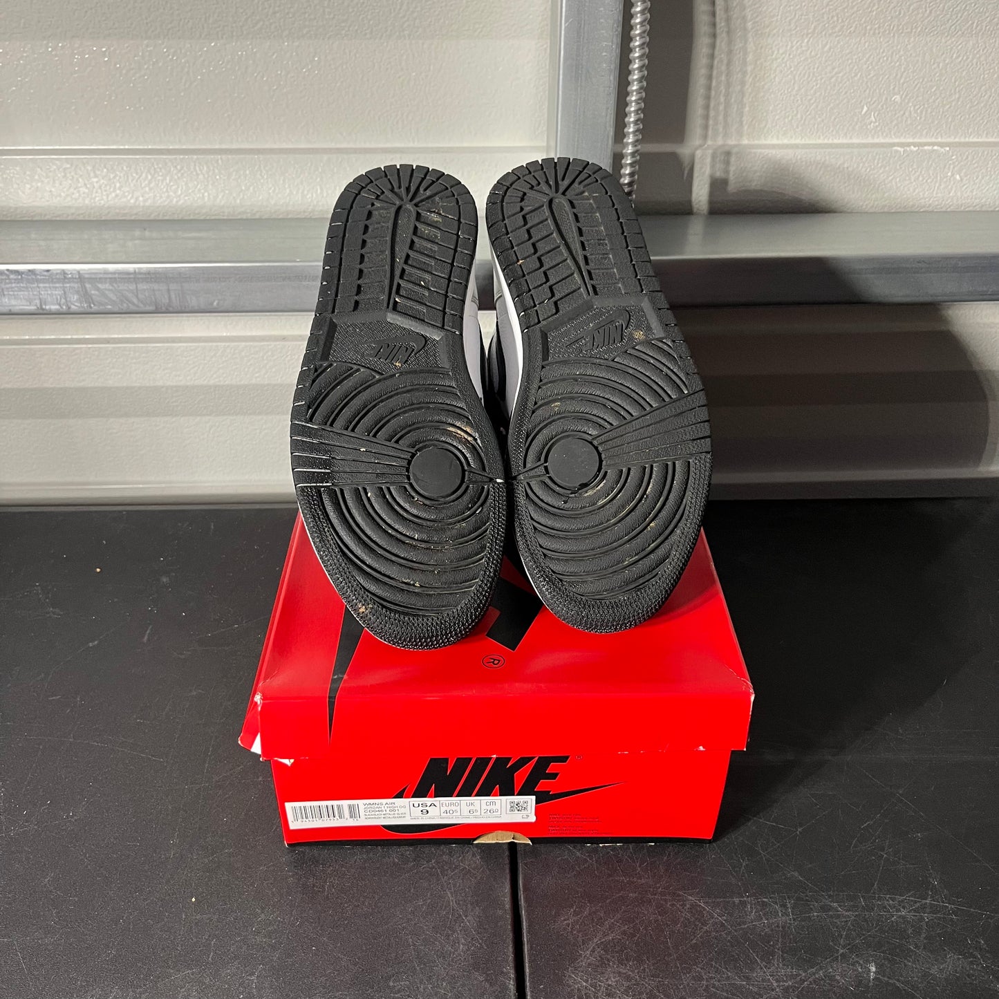 Size 9W - AJ 1 Retro High Silver Toe