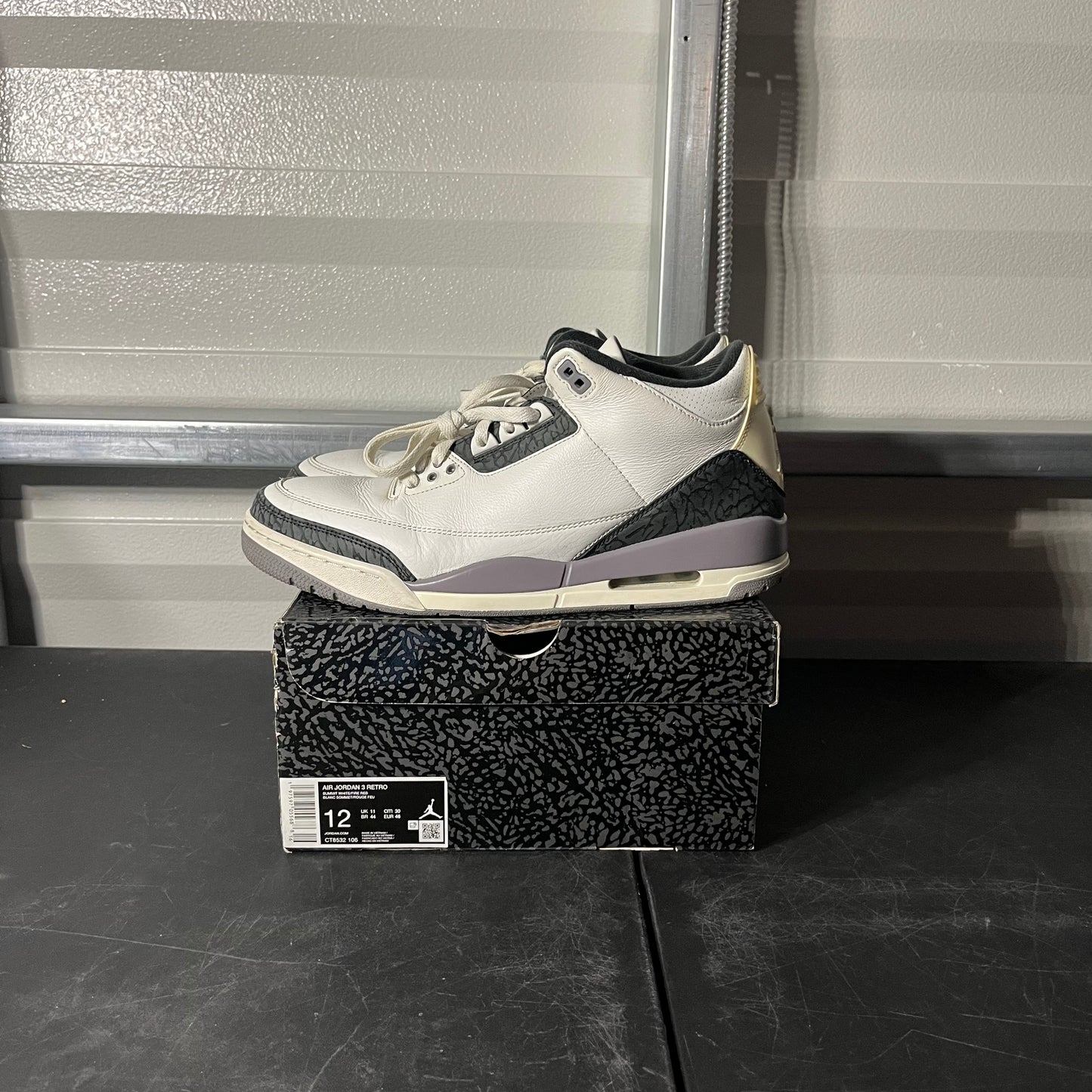 Size 12 - AJ 3 Retro Cement Grey