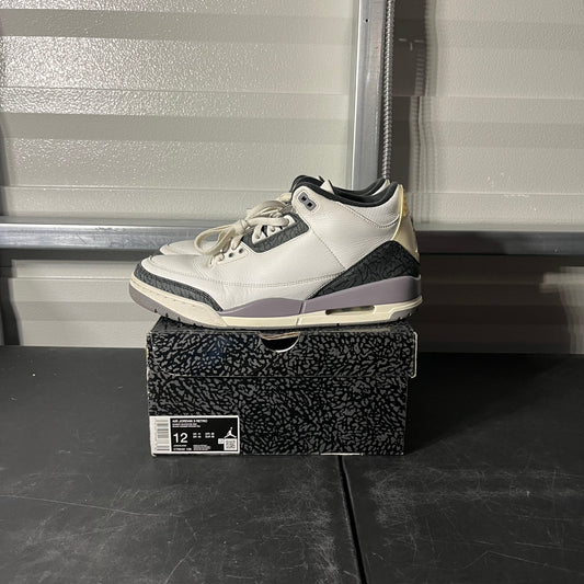 Size 12 - AJ 3 Retro Cement Grey