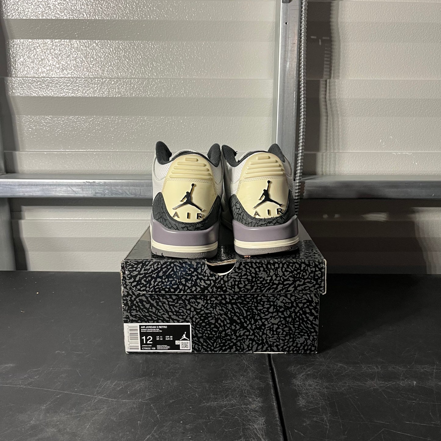Size 12 - AJ 3 Retro Cement Grey