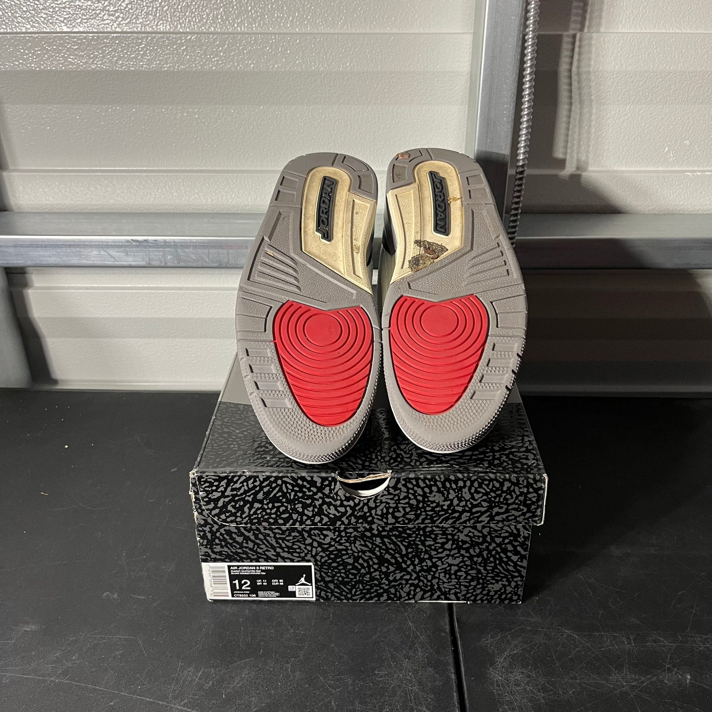 Size 12 - AJ 3 Retro Cement Grey
