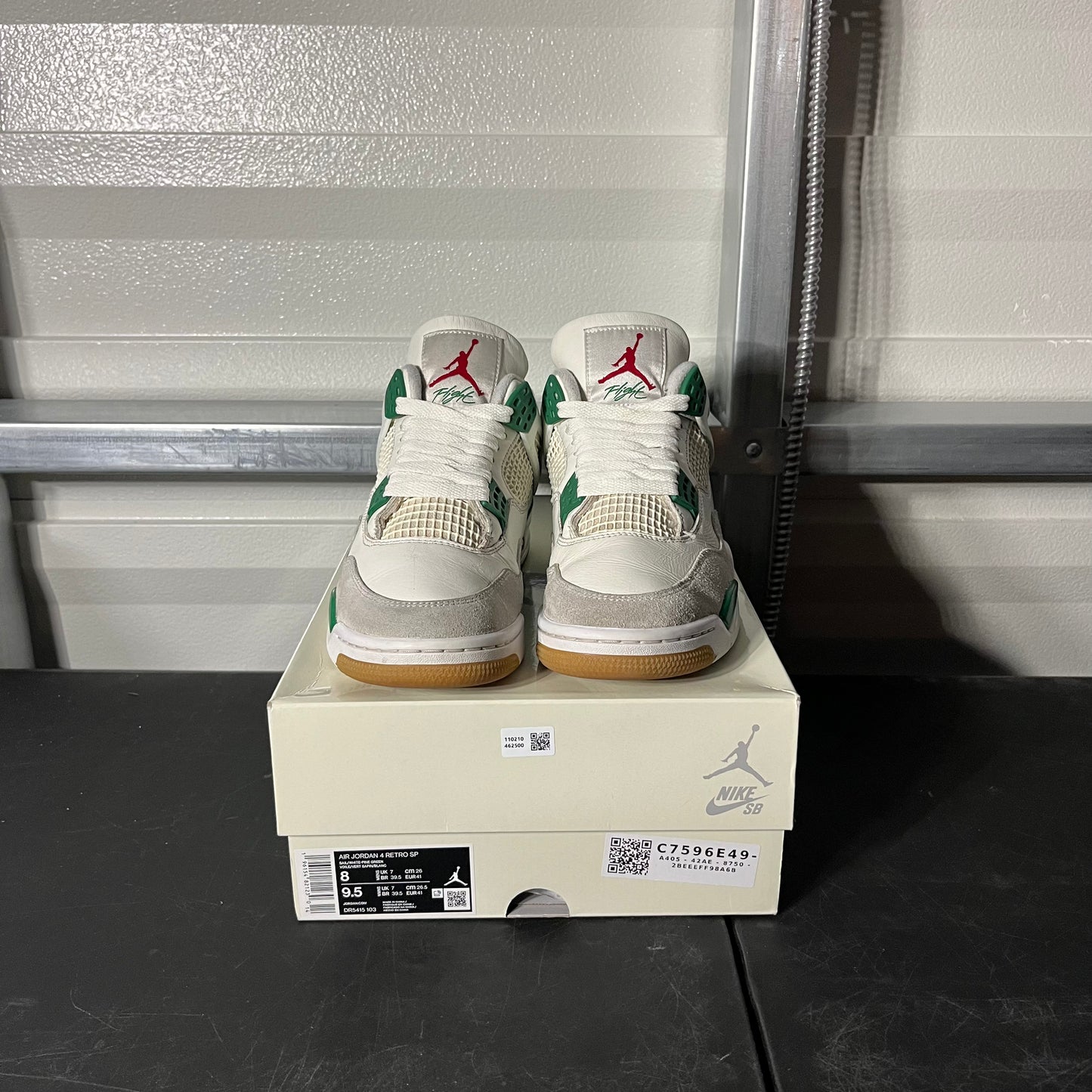 Size 8 - AJ 4 Retro SB Pine Green