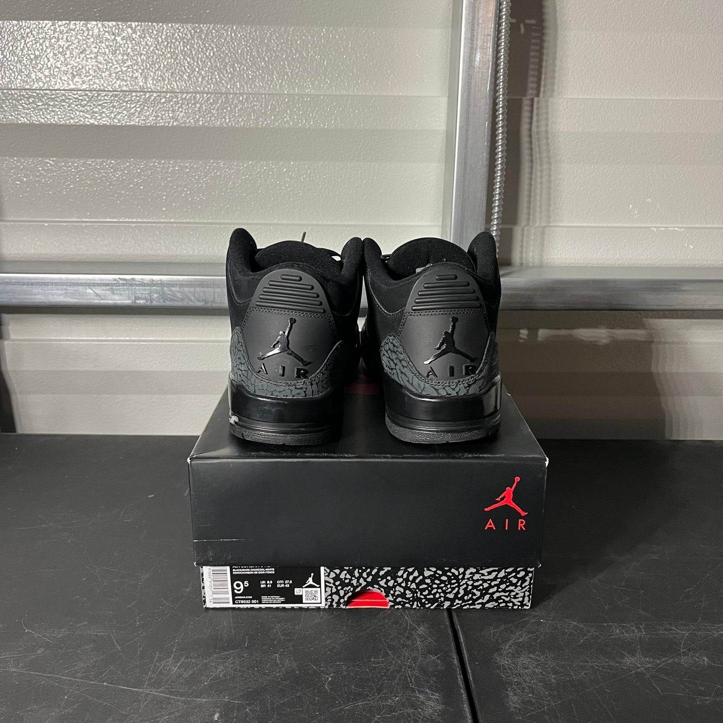 Size 9.5 - AJ 3 Retro Black Cat