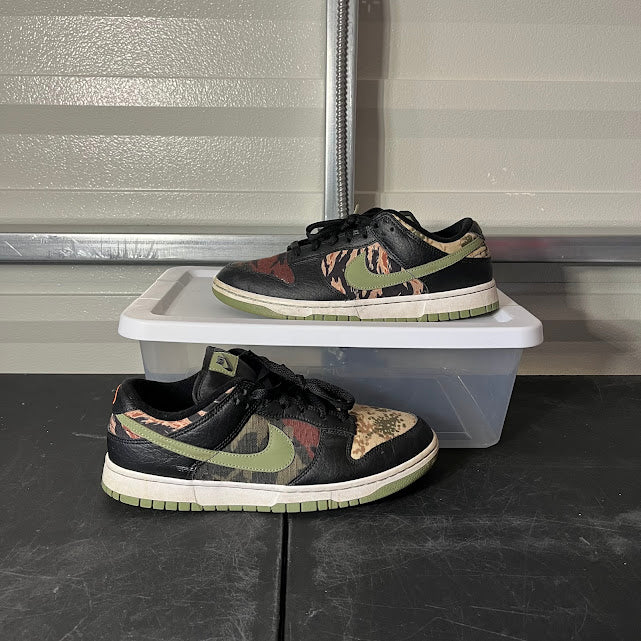 Size 10 - Dunk Low Black Multi-Camo