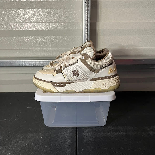 Size 12 - Amiri MA-1 White Chamoisee Brown
