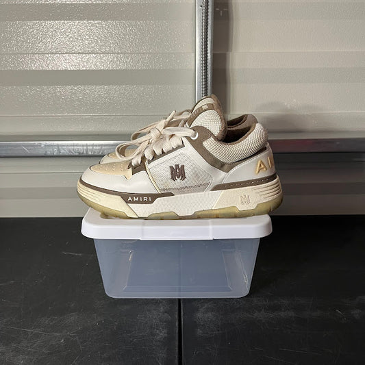 Size 12 - Amiri MA-1 White Chamoisee Brown