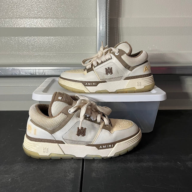 Size 12 - Amiri MA-1 White Chamoisee Brown