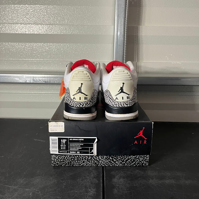 Size 10.5 - AJ 3 Retro White Cement Reimagined