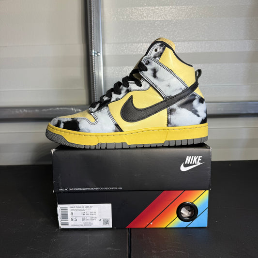 Size 8 - Dunk High 1985 Black Acid Wash