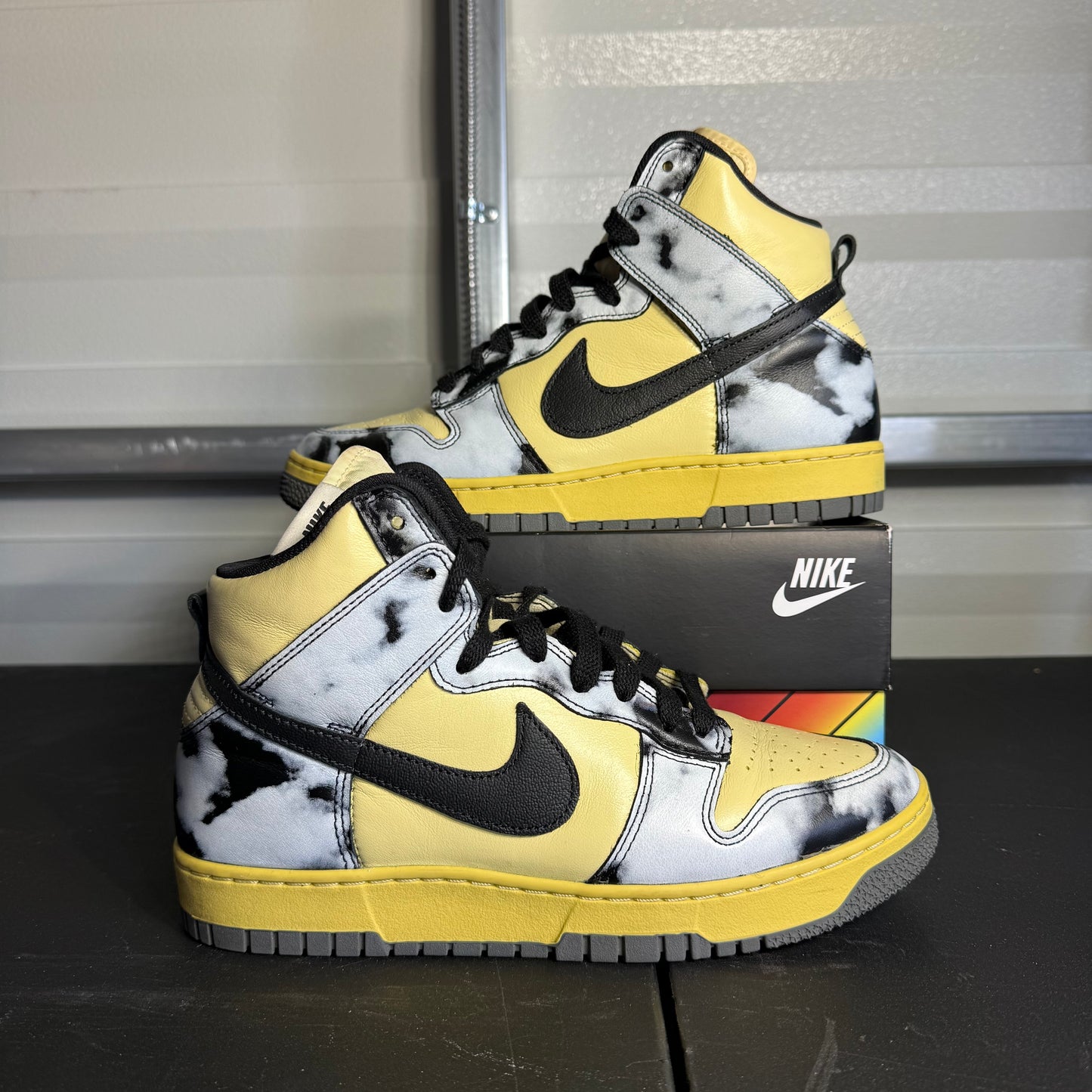 Size 8 - Dunk High 1985 Black Acid Wash