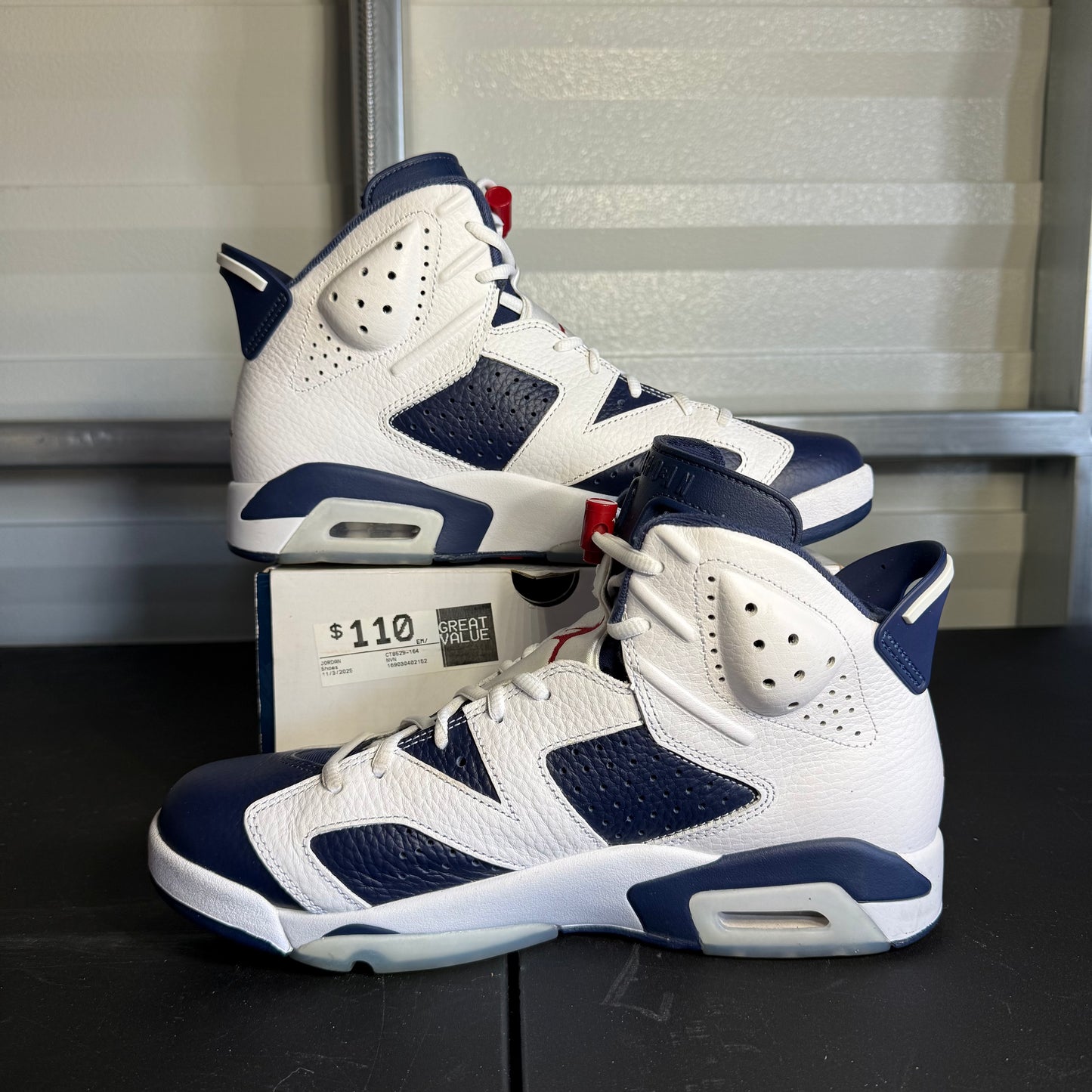 Size 10.5 - AJ 6 Retro Olympic