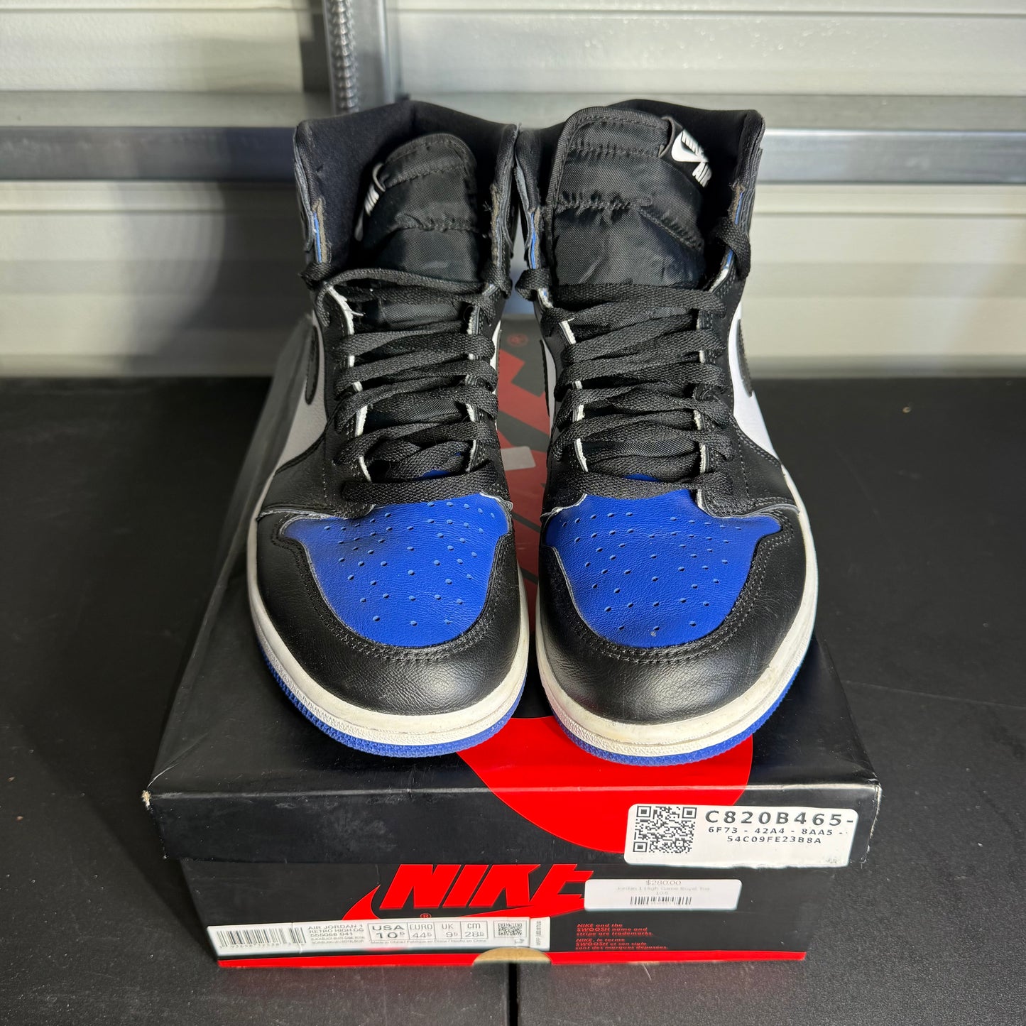 Size 10.5 - AJ 1 Retro High Royal Toe