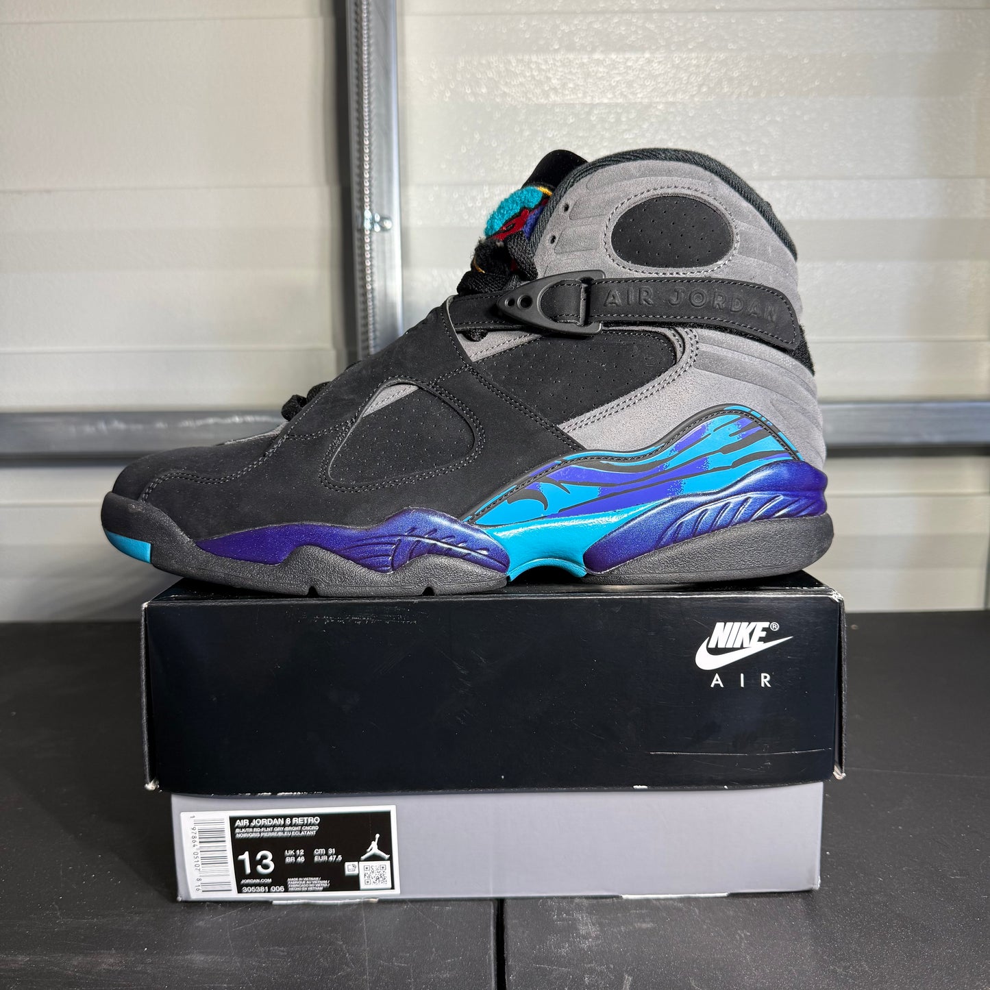 Size 13 - AJ 8 Retro Aqua