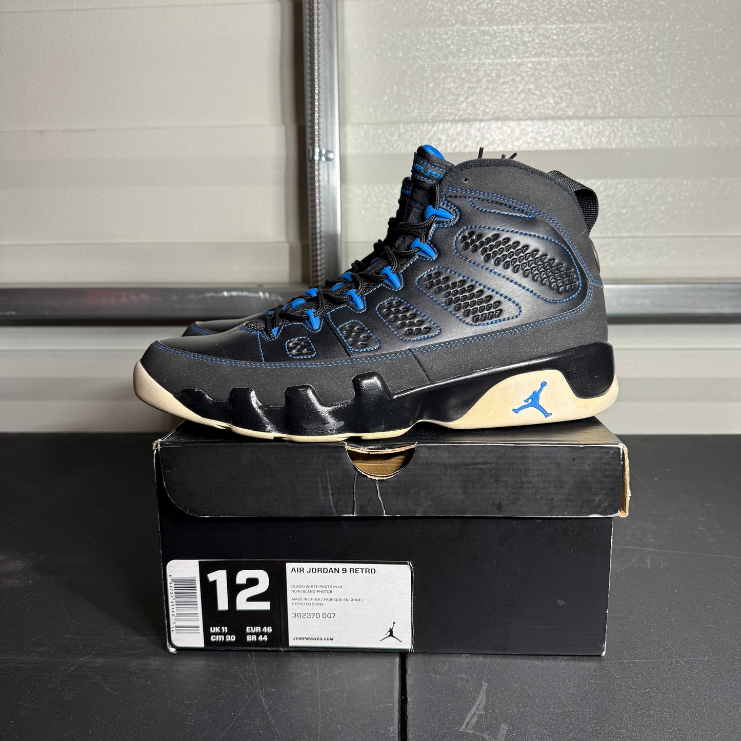 Size 12 - AJ 9 Retro Photo Blue