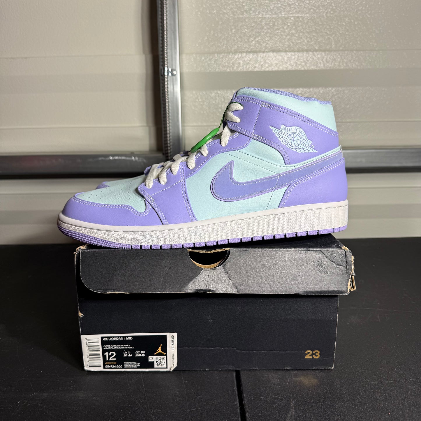 Size 12 - AJ 1 Mid Purple Aqua