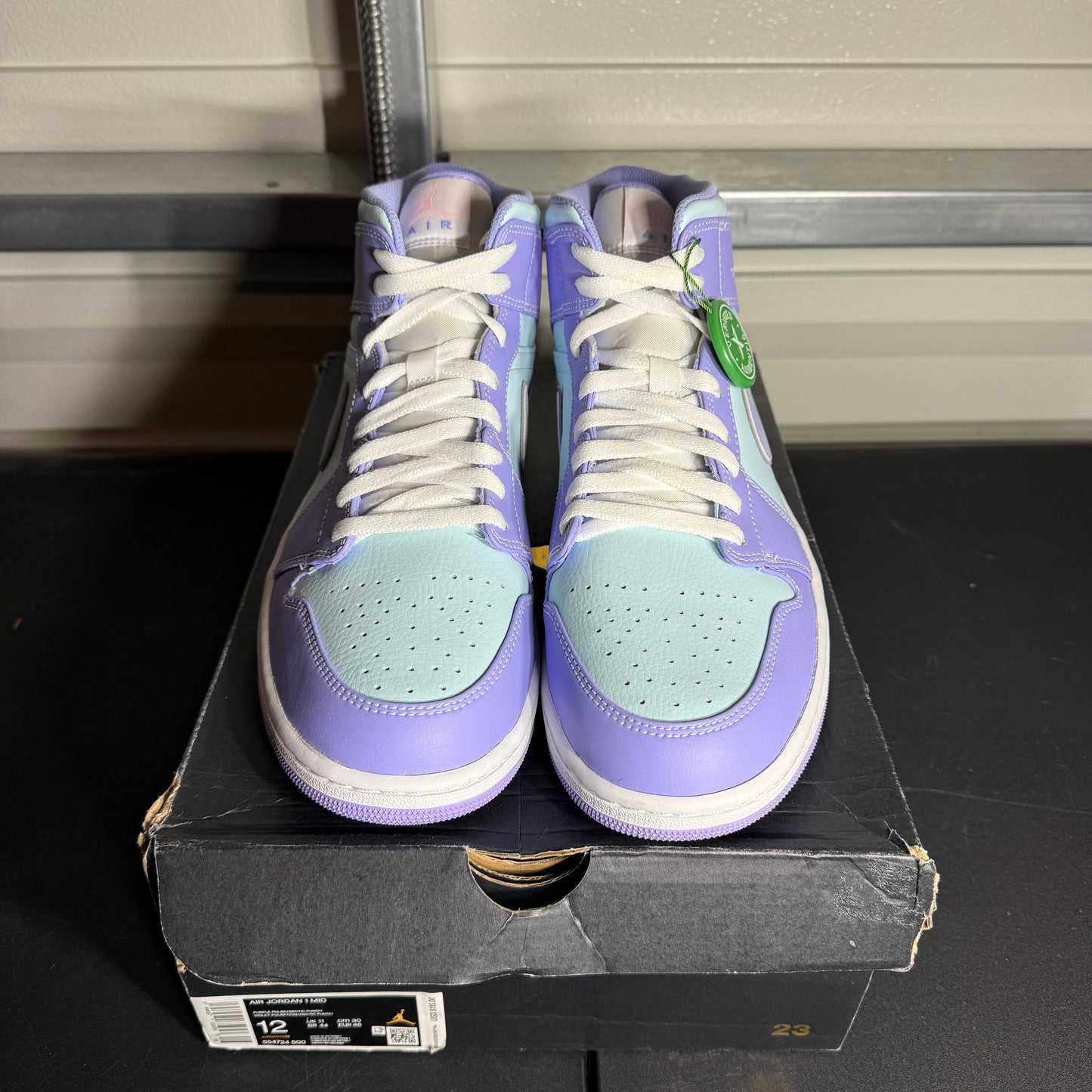 Size 12 - AJ 1 Mid Purple Aqua