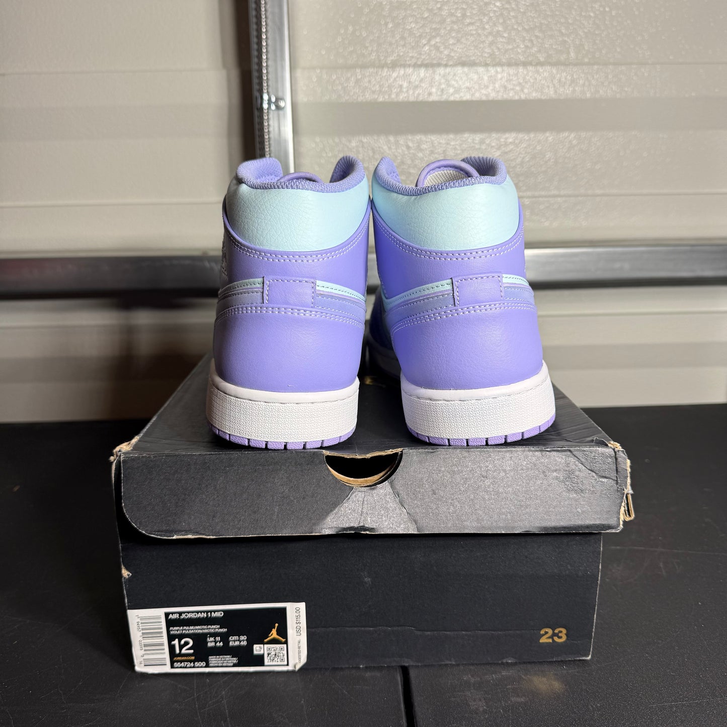 Size 12 - AJ 1 Mid Purple Aqua