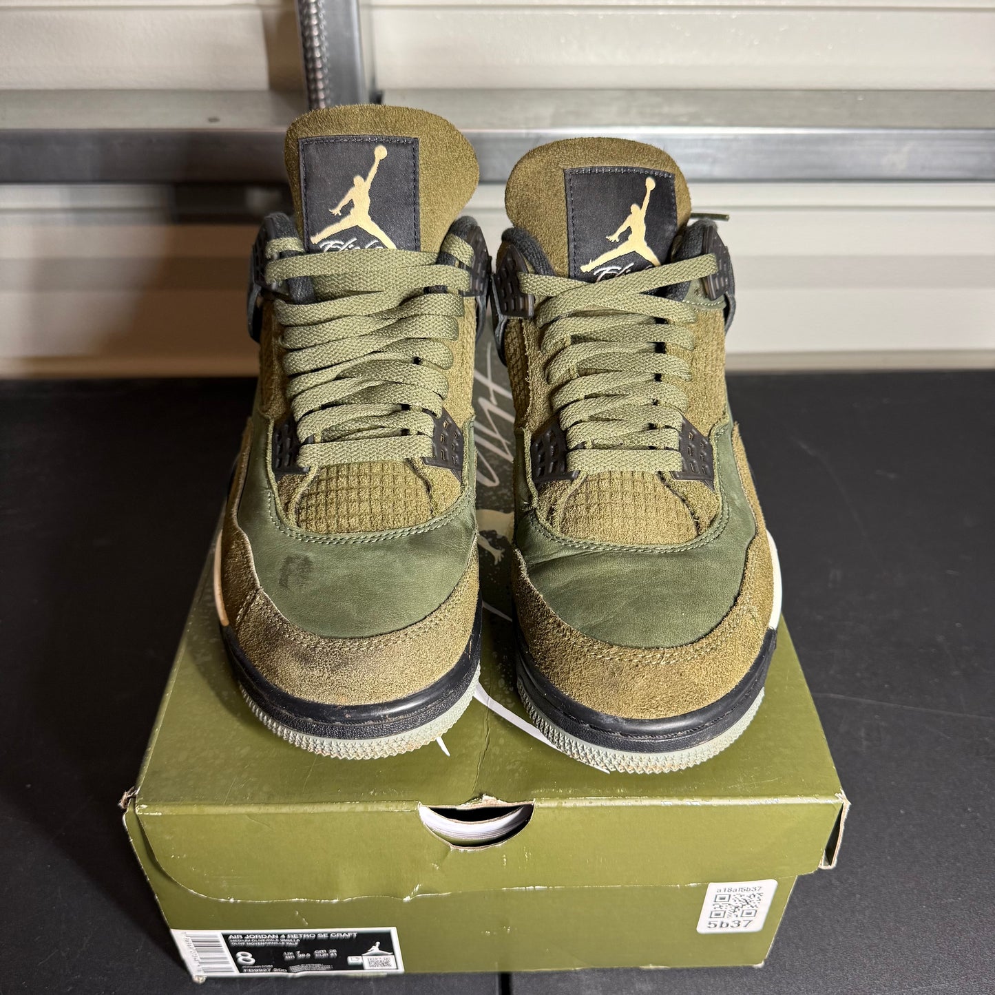 Size 8 - AJ 4 Retro Craft Medium Olive