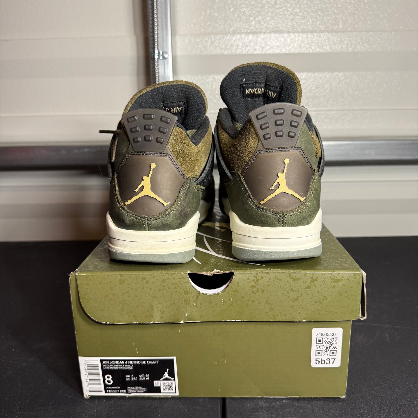 Size 8 - AJ 4 Retro Craft Medium Olive