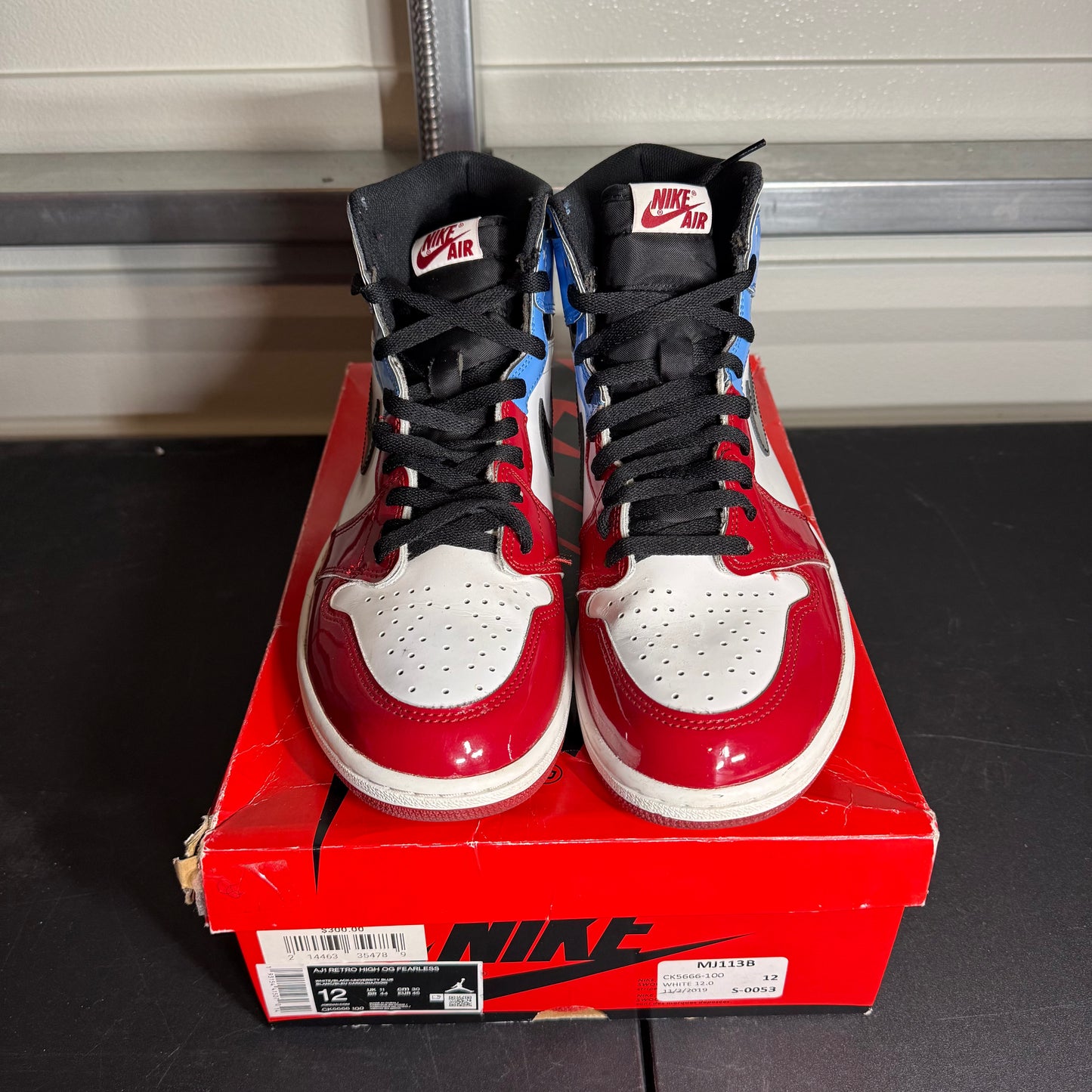 Size 12 - AJ 1 Retro High Fearless UNC Chicago