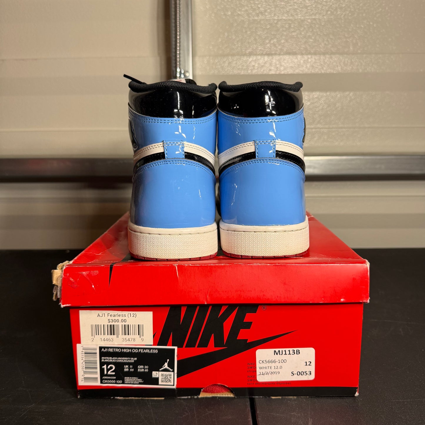 Size 12 - AJ 1 Retro High Fearless UNC Chicago