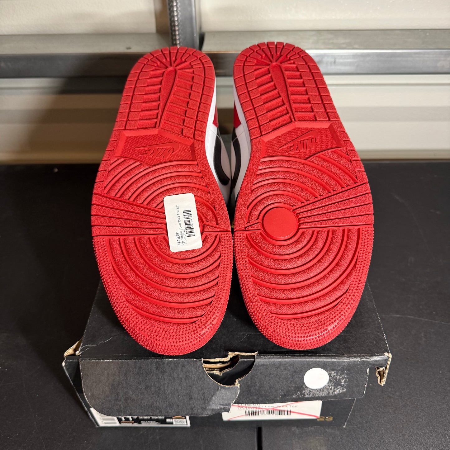 Size 11.5 - AJ 1 Low Bred Toe