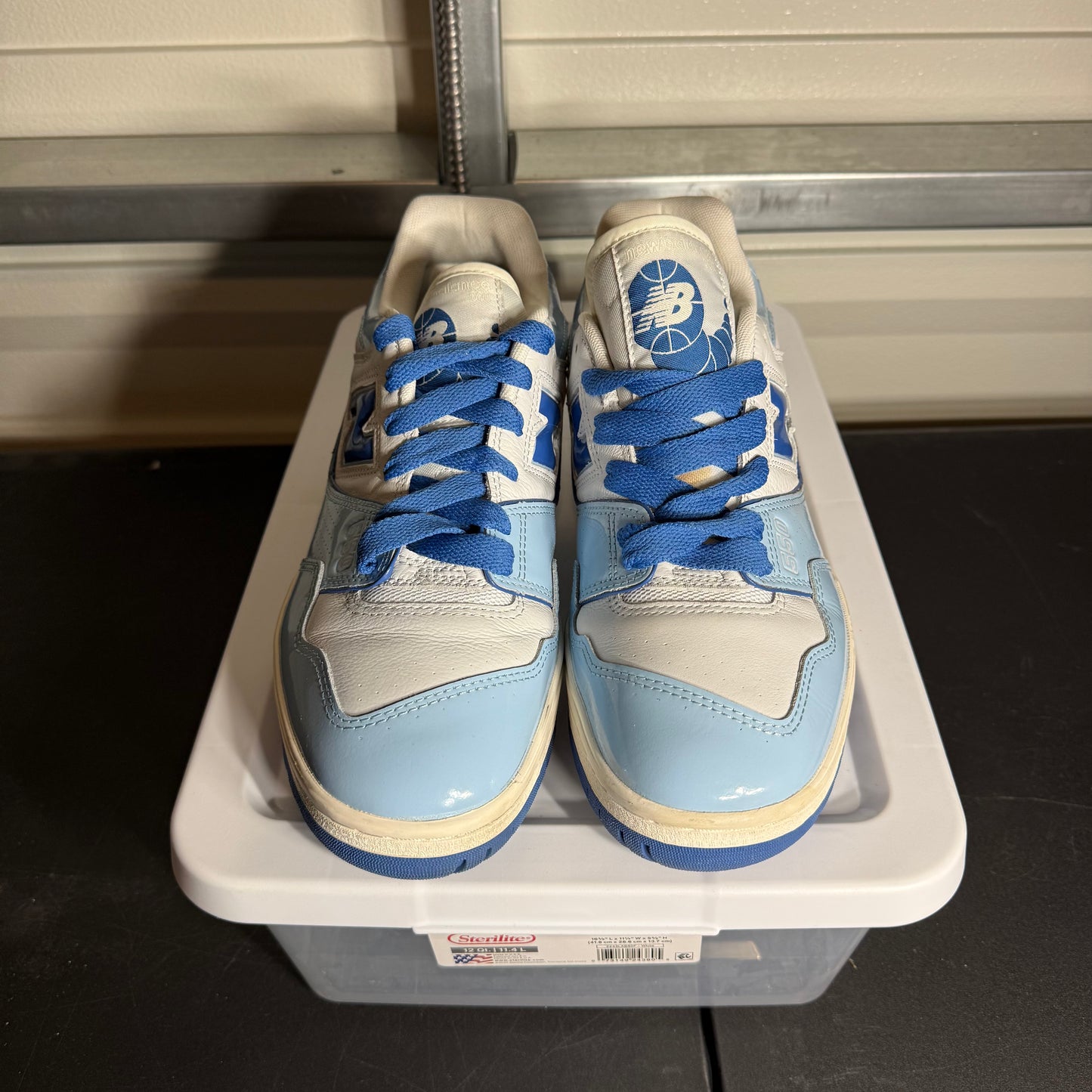 Size 12 - NB 550 Chrome Blue Patent