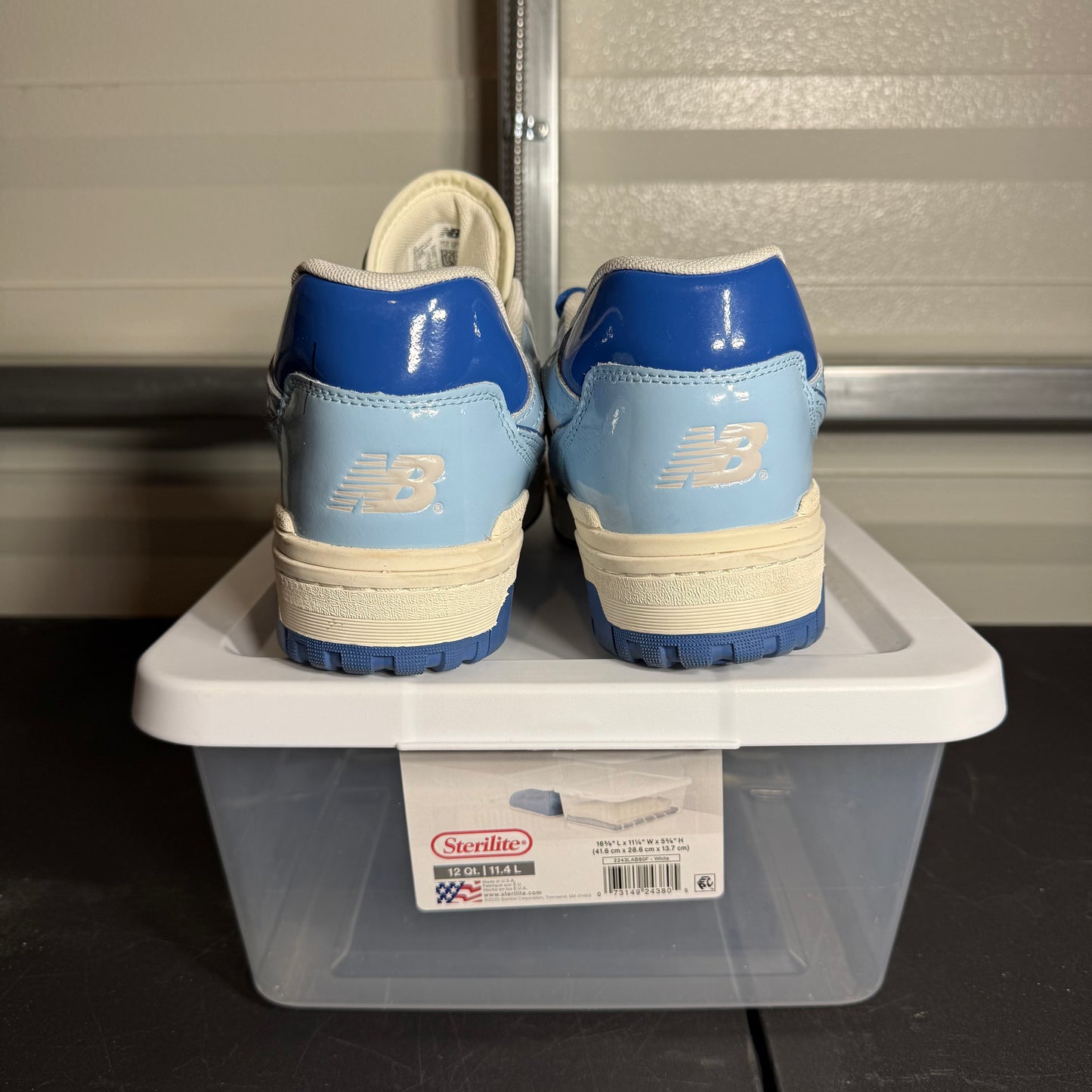 Size 12 - NB 550 Chrome Blue Patent