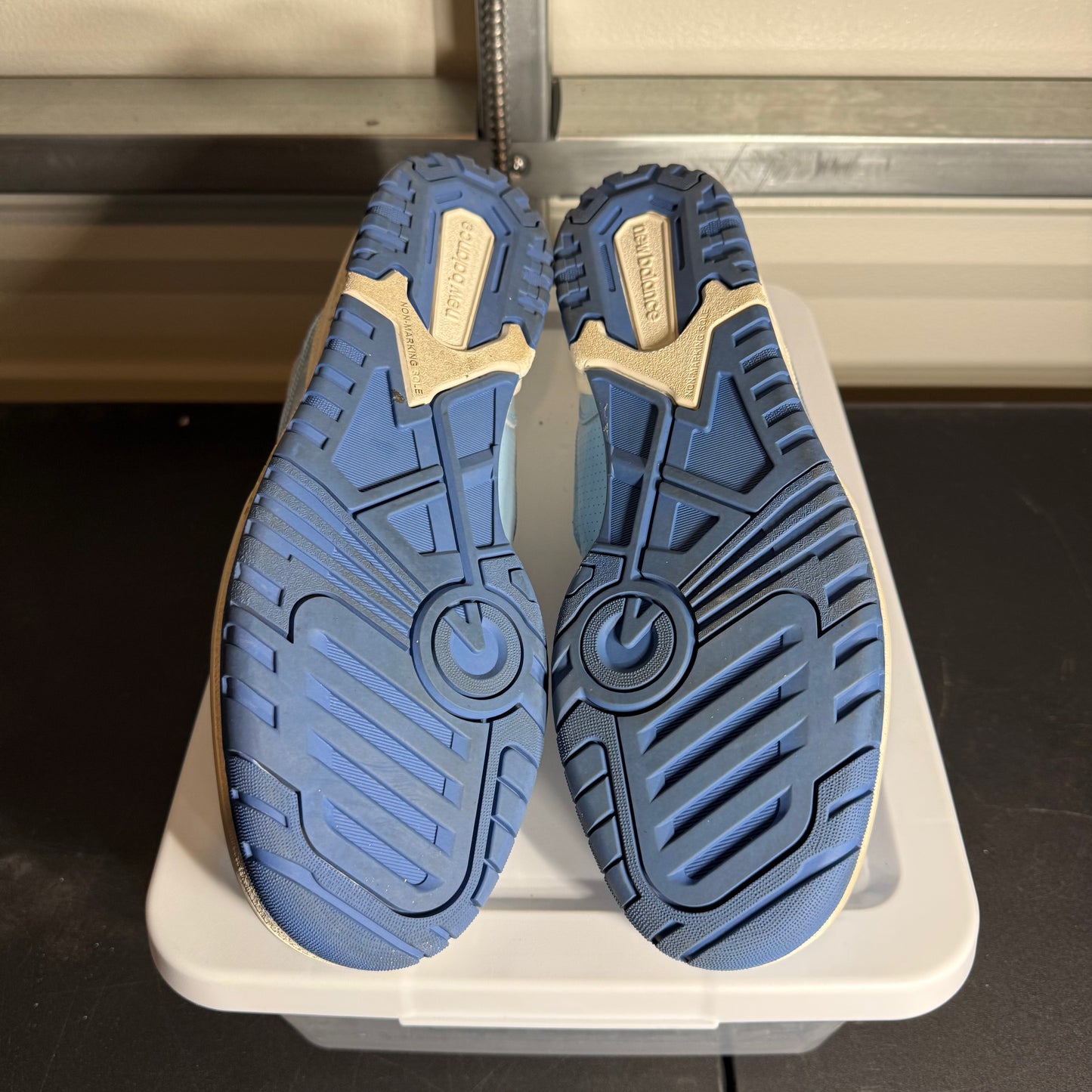Size 12 - NB 550 Chrome Blue Patent