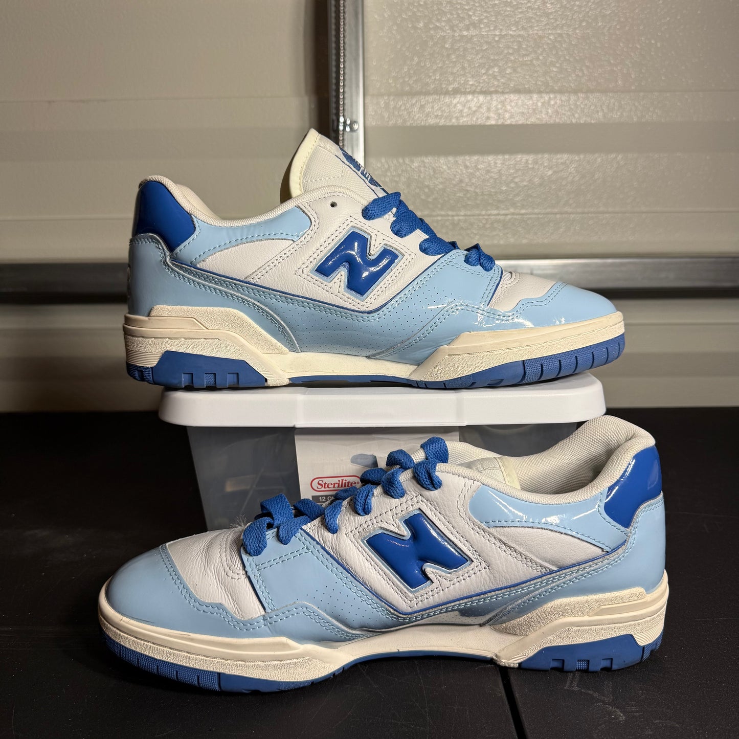 Size 12 - NB 550 Chrome Blue Patent